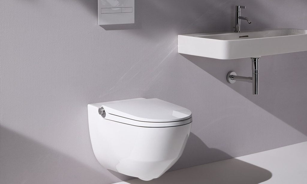 Laufen Cleanet Riva bidet toilet frissebips douche wc