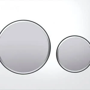 Geberit Sigma 20 bedieningspaneel 164x246x11mm wit mat chroom 115.882.KL .1 4001603792567