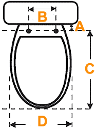 Ovale toiletpot voor douchewc