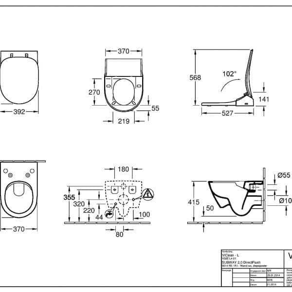 5614R5 5614R1 V02EL4 frissebips douchewc