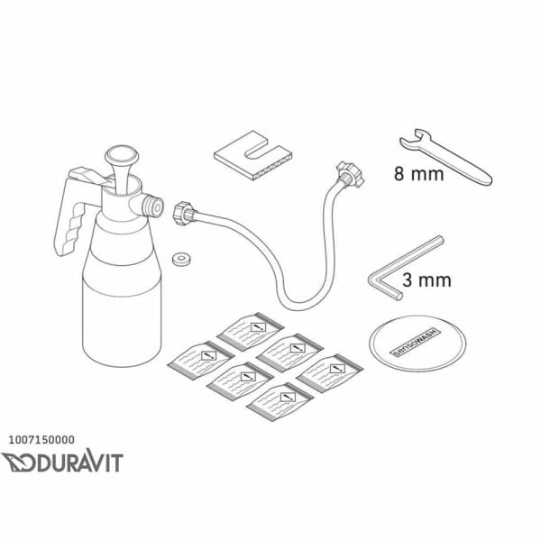 Duravit ontkalkingsset met pomp voor douchewc