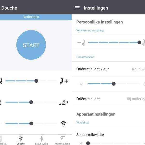 Geberit Aquaclean Mera Tuma Smartphone App douchewc