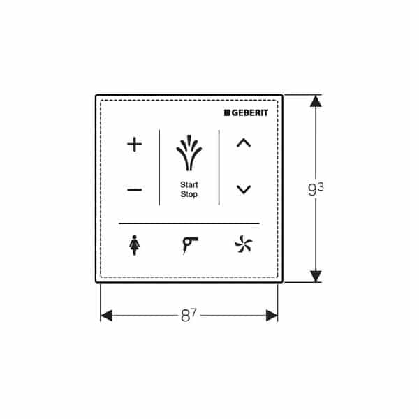 Geberit aquaclean mera tuma bedieningspaneel douchewc