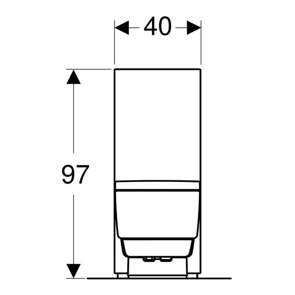 Geberit Mera Classic vloerstaand technische tekening
