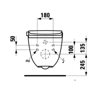 Laufen Cleanet Riva montage tekening 2