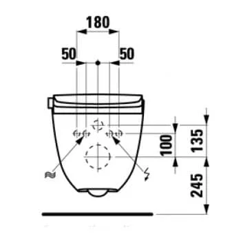 Laufen Cleanet Riva montage tekening