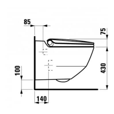 Laufen Cleanet Riva technische tekening