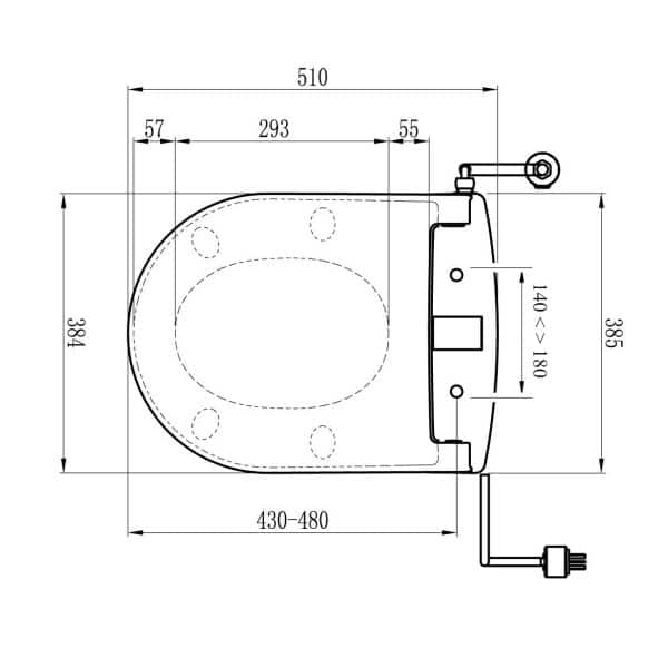 Maro DItalia DI600 douchewc frissebips technische tekening