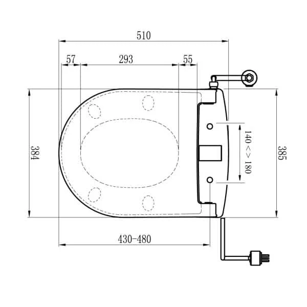 Maro DItalia DI600 douchewc frissebips technische tekening