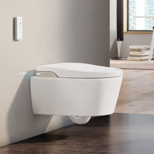 Roca in wash zijaanzicht douche toilet