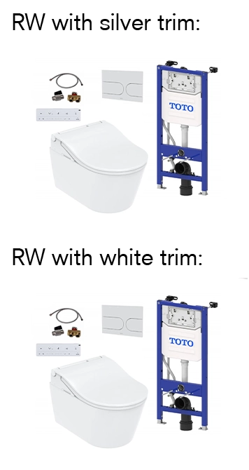 TOTO Washlet RW Silver White Trim automatisch wc doorspoelen