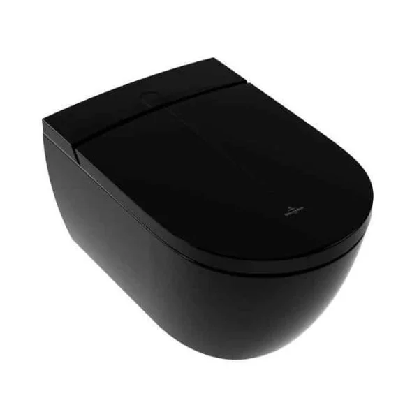 Villeroy and Boch ViClean I100 zwarte toilet hang met sproeier