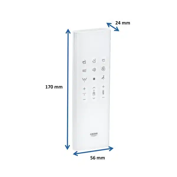 afmetingen Sensia Arena Afstandsbediening frissebips