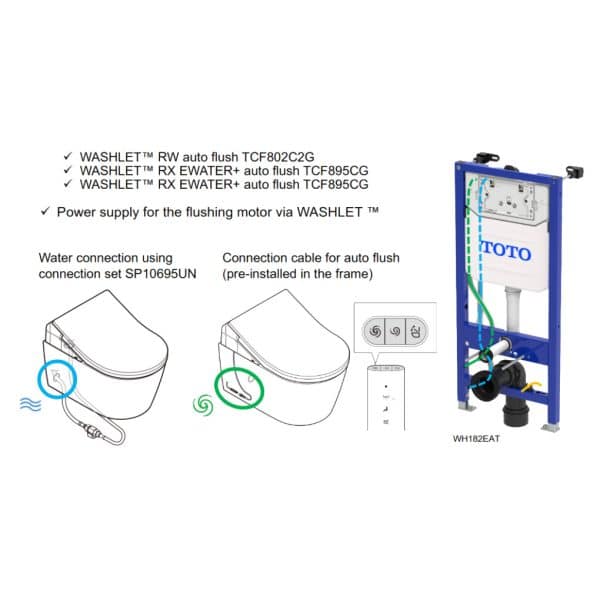 toto washlet rw auto flush doorspoelen tcf802c2g