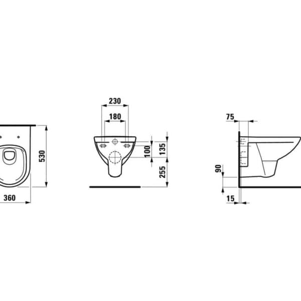 Laufen Pro Wandcloset frissebips