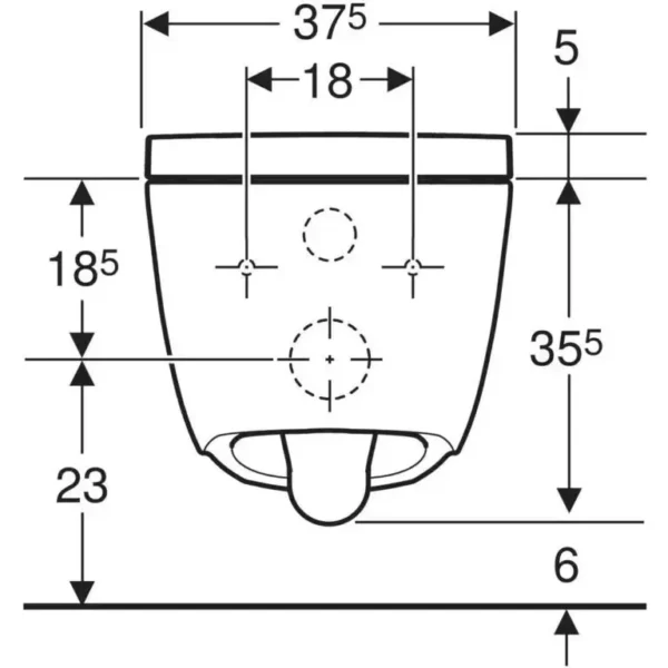 Geberit Aquaclean Alba douche wc afmetingen