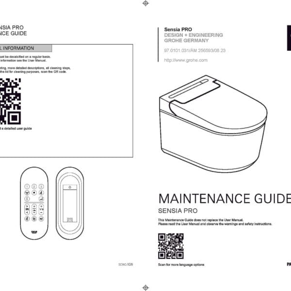 GROHE Sensia Pro onderhoud en ontkalking Pagina 1