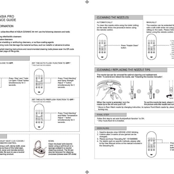 GROHE Sensia Pro onderhoud en ontkalking Pagina 2