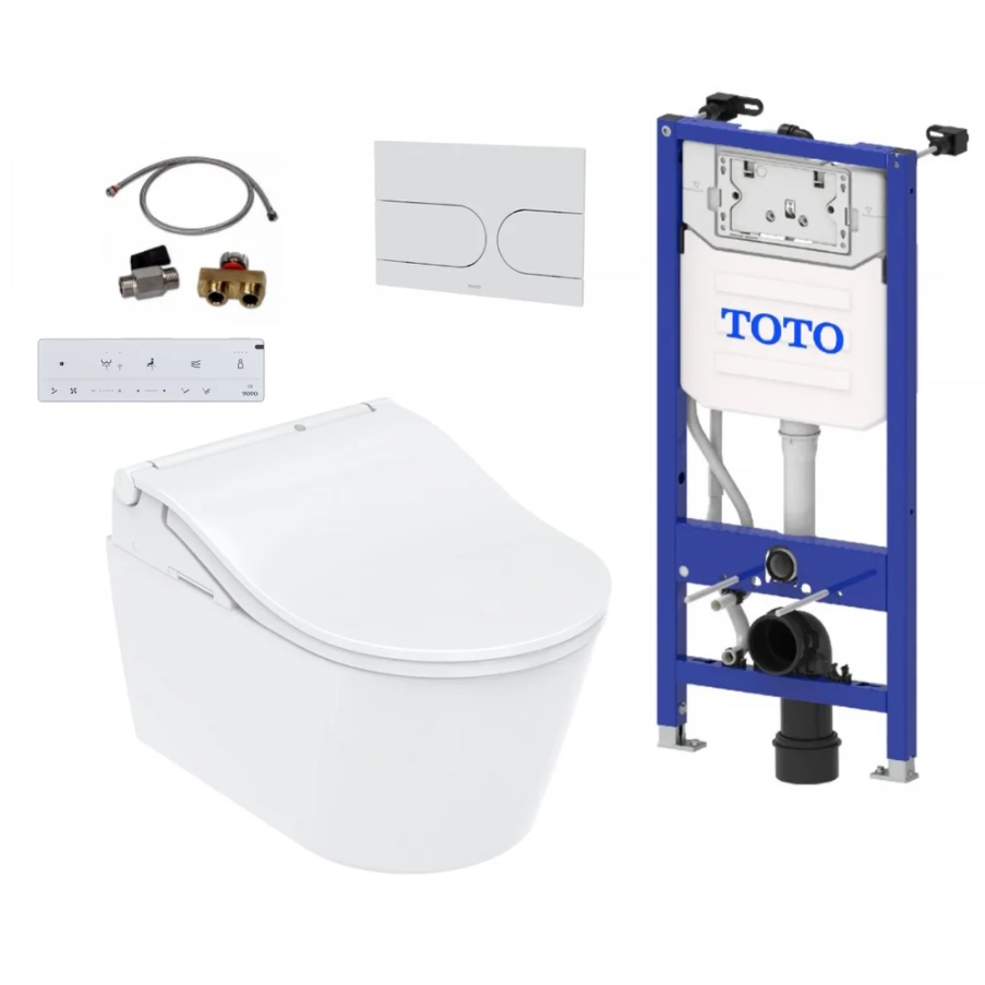 TOTO Washlet RW White trim auto flush set matt white