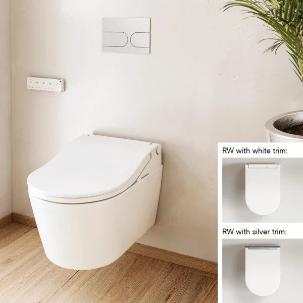 TOTO Washlet RW Silver White Trim
