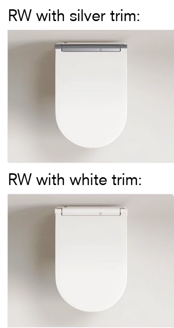 TOTO Washlet RW Silver White Trim versies