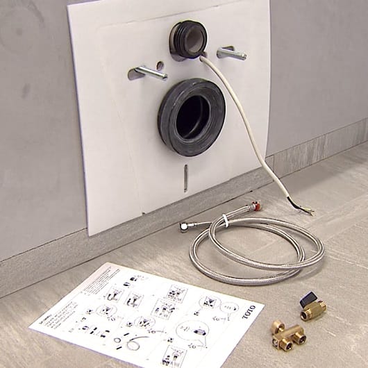 Installatieset water TOTO Washlet verborgen aansluitingen