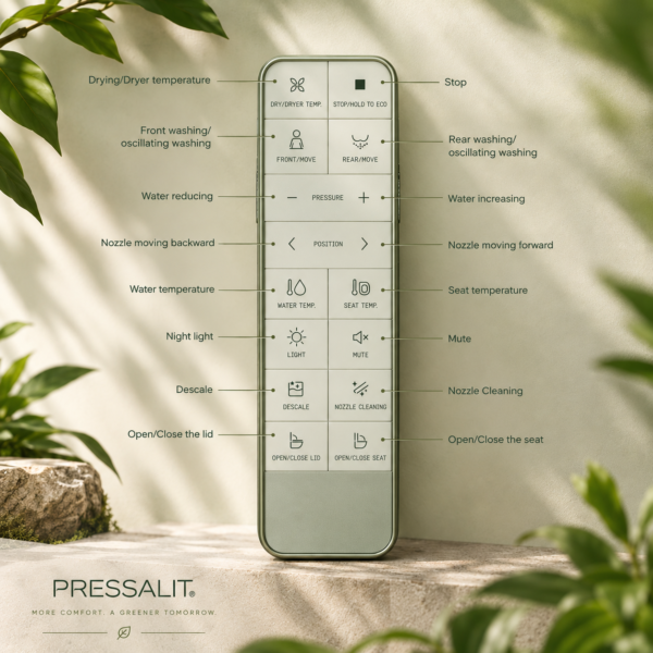 Pressalit SMART uitleg afstandsbediening EN2